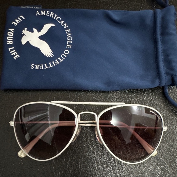 American Eagle White aviators - Picture 1 of 3